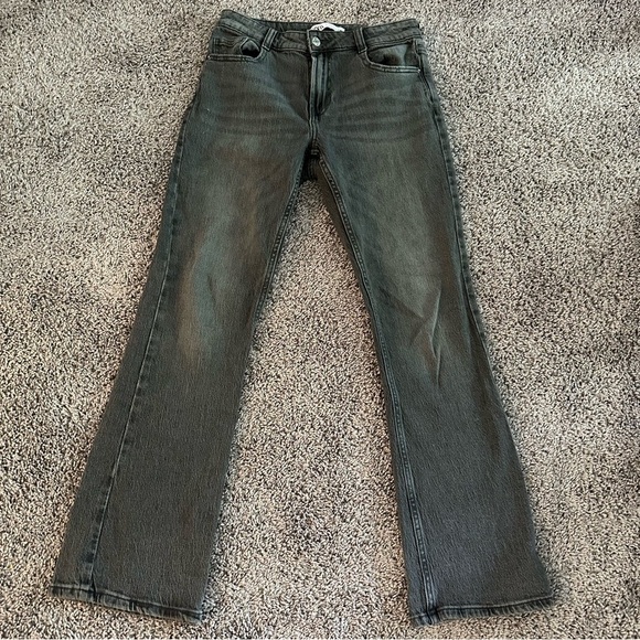 Zara Charcoal Black Bootcut Jeans Size 4 Capsule Minimalist Classic Effortless - Picture 1 of 9